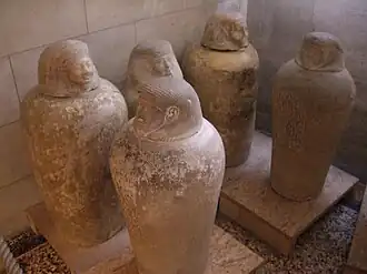 Vases canopes des taureaux Apis - Règnes d'Amenhotep III à Toutânkhamon