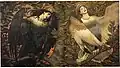 Sirine (gauche) et l'Alkonost (droite) par Viktor Vasnetsov : Les Oiseaux de la joie et du chagrin (1896)