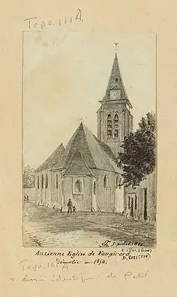 Ancienne église Saint Lambert démolie en 1854 (dessin de Léon Leymonnerye).