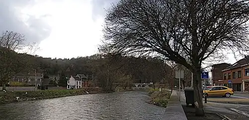 La Vesdre au centre de Vaux-sous-Chèvremont.