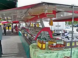 Stand d'olives et huiles d'olive