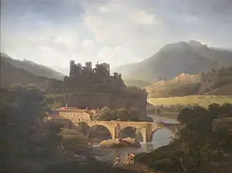 Le château en 1818,vu par A. Joly de la Vaubignon.