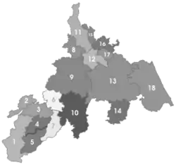 Municipalités de la région Huasteca Baja