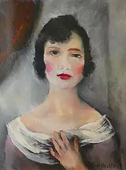 Autoportrait en robe rose, 1922