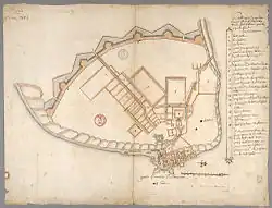 Veritable plan de quebec Comme Il est En lan 1664 & les fortifications que lon puise faire, Jean Bourdon