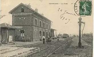 La gare deVermand-Marteville avant la guerre 1914-1918.