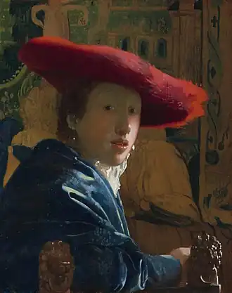 Johannes Vermeer, La Fille au chapeau rouge, 1665-1666.