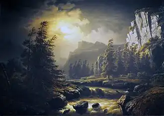 Paysage au clair de lune, Musée d'art et d'histoire de Rostock.