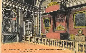 Carte postale de la chambre du roi.