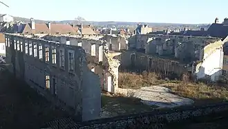 Le couvent des Annonciades de Vesoul à la suite de l'incendie de 2009. Ces vestiges ont été démolis en 2023. Photographie prise le 5 janvier 2020