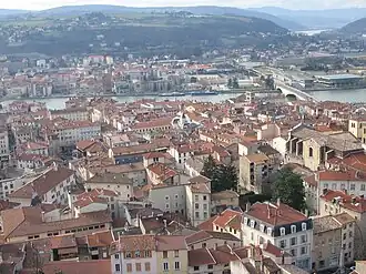 Vue des toits du Centre ancien de Vienne.