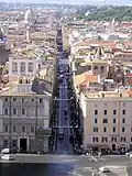 Le Corso, vu de la Piazza Venezia