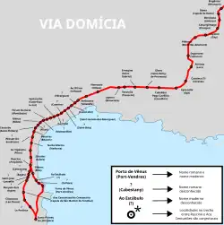 Carte montrant son tracé en Gaule.