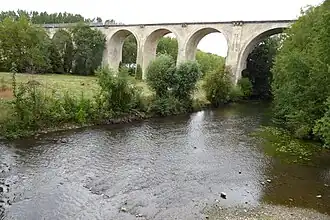 Viaduc sur l'Eure à Chartres de la ligne Paris-Chartres par Gallardon.