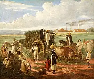 Víctor Patricio (Cuba), Corte de Cana (« Récolte de canne à sucre », 1874, Musée national des Beaux-Arts).