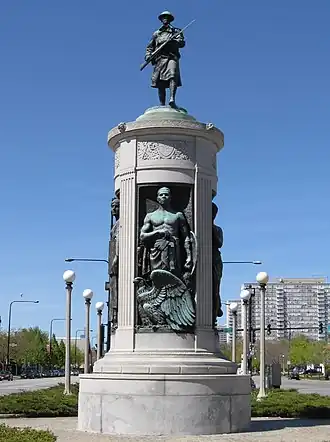 Le Victory Monument, dans le quartier de Bronzeville.
