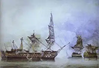Le Victory au lendemain de Trafalgar