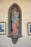 Vierge à l'enfant (XIVè) dans l'église.