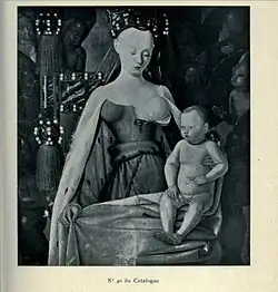 Image de la Vierge et l'Enfant entourée d'anges en noir et blanc, sous-titré de la mention : « no 40 du catalogue »