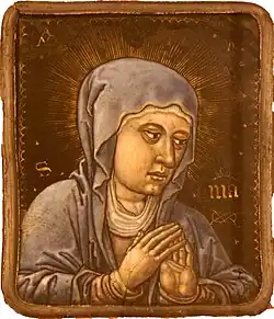 Vierge en prière (début XVIe siècle, musée de Châlons-en-Champagne).