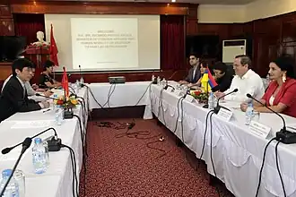 Réception d'une délégation en 2013.