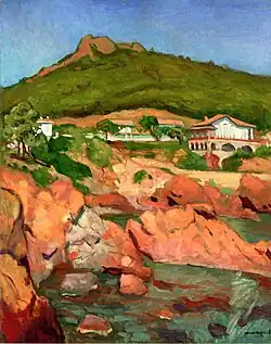 Vue d'Agay, les roches rouges, par Marquet (idem)