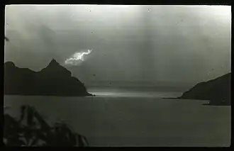 Le lagon, par l'expédition Mana, entre 1921 et 1923.