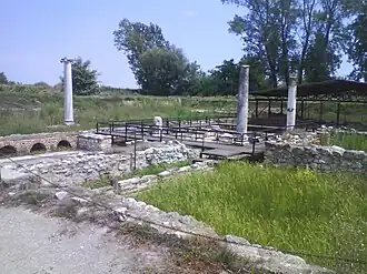 Vue de la villa de Dionysos contenant la grande mosaïque de Dionysos