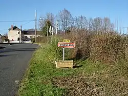 Le panneau d'entrée d’agglomération en 2012.