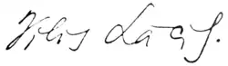 Signature de Vilis Lācis