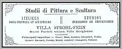 Villa Strohl-Fern Studii di Pittura e Scultura