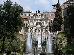 La fontaine principale de la villa d'Este.