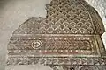 Salle cruciforme ou triclinium, détail du pavement mosaïqué.