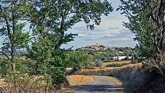 Le village vu de l'ouest.