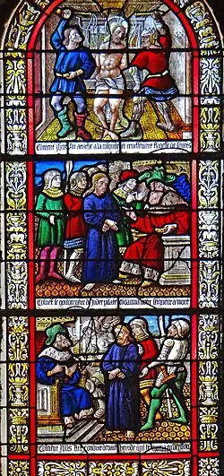 Jésus devant Hérode. Jésus devant Pilate. Flagellation