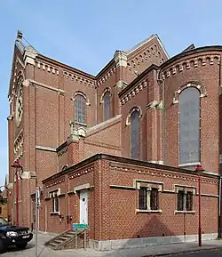 Arrière de l'église du Sacré-Cœur du Sart