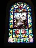 Un vitrail dans l'église.