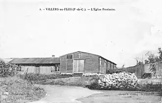 L'église provisoire en 1920.