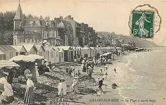 La plage en 1907.