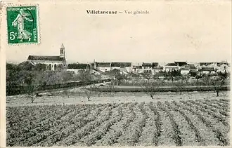 Vue générale de Villetaneuse, au début du XXe&nbsp;siècle.