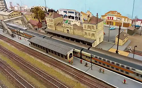 Maquette de la gare(Club ferroviaire de Villiers-le-Bel).
