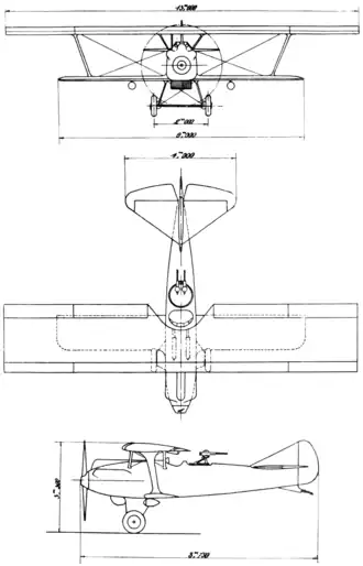 vue en plan de l’avion