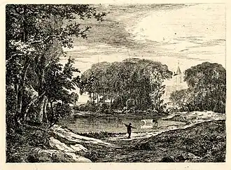 View of a rural path, Londres, British Museum.