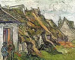 Vincent van Gogh : Cottages aux toits de chaume