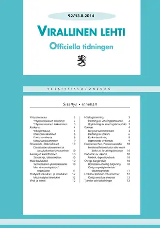 Image illustrative de l’article Journal officiel (Finlande)