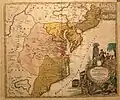 Virginia Marylandia et Carolina, vers 1714