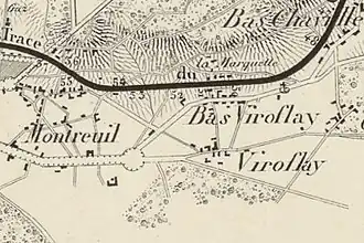 Carte du chemin de fer de 1839.