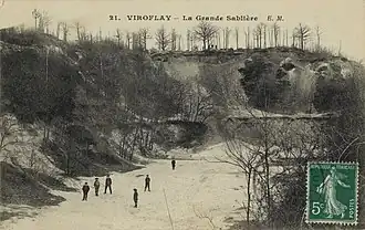 La grande sablière de Viroflay aujourd'hui disparue, à la suite de son comblement pour des raisons de sécurité.