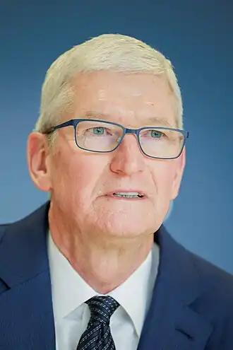 Tim Cook2022, 2021, 2016, 2015, 2012.