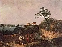 Vista da Amora, paisagem com figuras (1852), Museu do Chiado